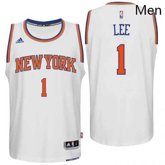 New York Knicks 1 Courtney Lee Home White New Swingman Jersey